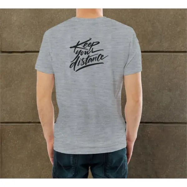 Men's Cotton Printed T-Shirt - Crew Neck - Grey