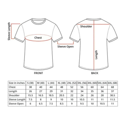 Men's Cotton Printed T-Shirt - Crew Neck - Grey