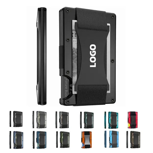MOQ 10 pcs Slim Aluminum Card Wallet