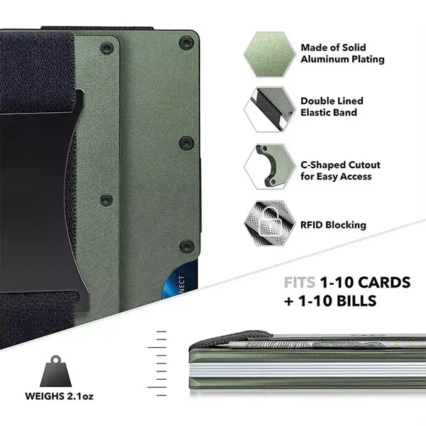 MOQ 10 pcs Slim Aluminum Card Wallet