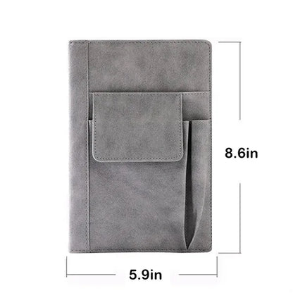 Multi-Pocket Pu Leather A5 Notebook