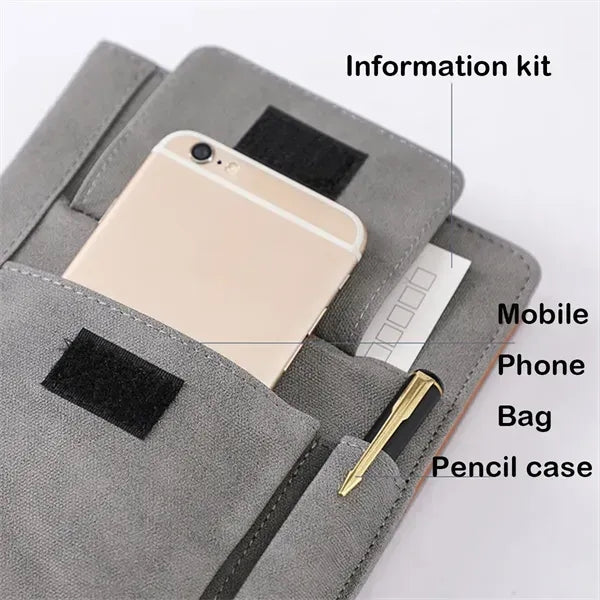 Multi-Pocket Pu Leather A5 Notebook