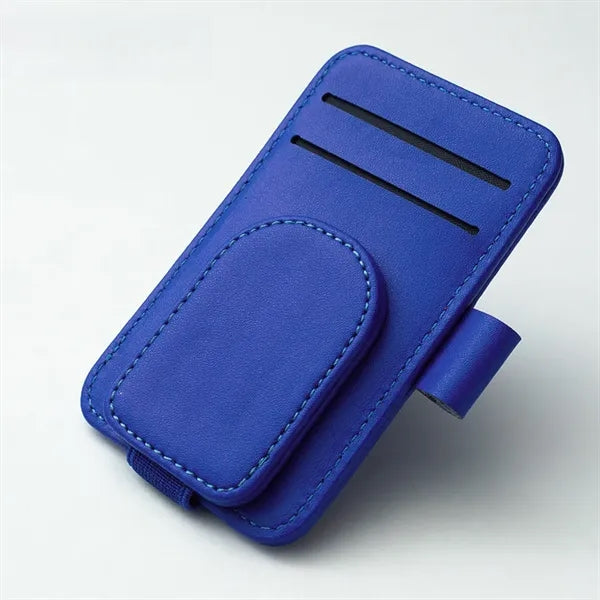 PU Leather Car Sun Visor Magnetic Clip Eye Frame