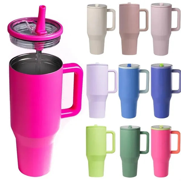 Stainless Steel Tumbler With Leak Proof Lid Straw