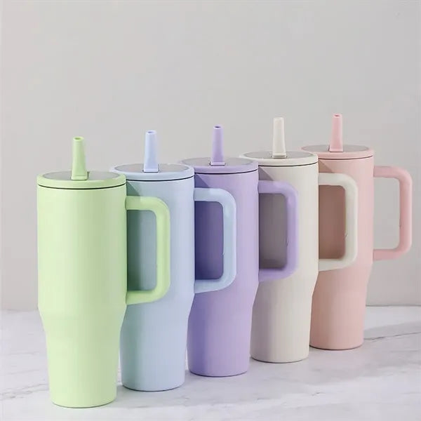 Stainless Steel Tumbler With Leak Proof Lid Straw