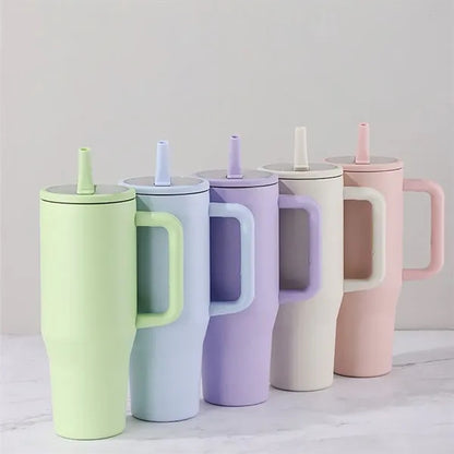 Stainless Steel Tumbler With Leak Proof Lid Straw