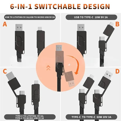 Portable 6-In-1 Cable