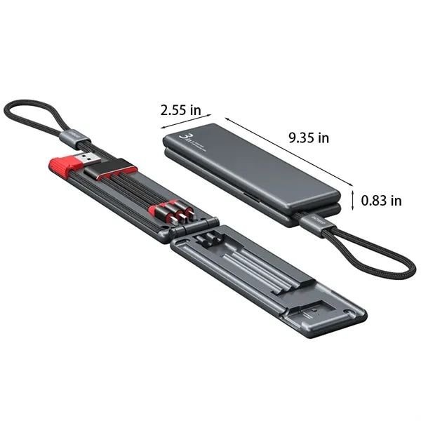 Portable 3-In-1 Charger Cable