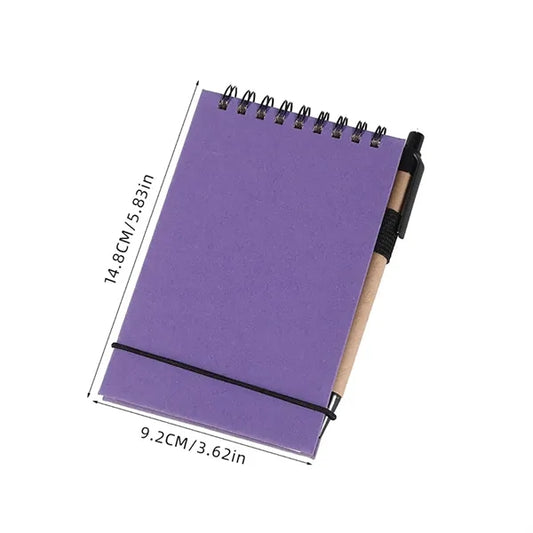 Notebook With Pen Portable Pocket