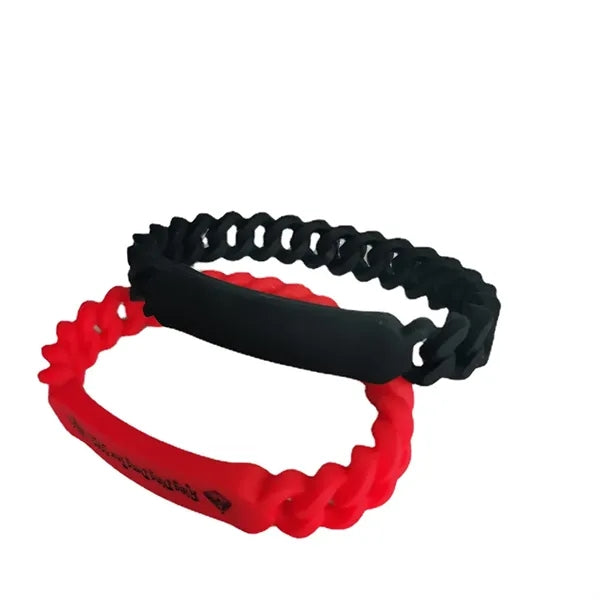 Silicone Chain Link Wristbands
