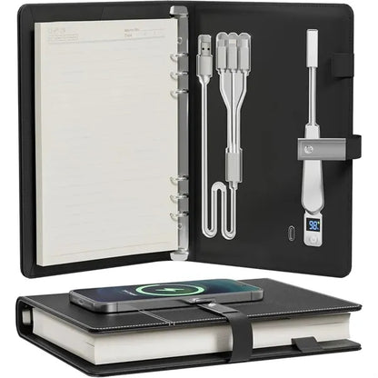 Leather Journal Gift Set With Power Bank