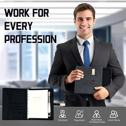Leather Journal Gift Set With Power Bank