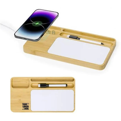 Bamboo Wireless Charger with Whiteboard