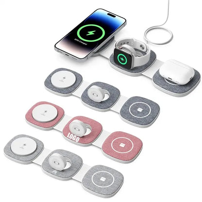 Foldable 3 in 1 Magnetic Wireless Charger