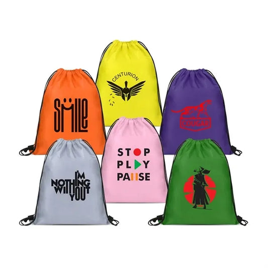LIGHTWEIGHT DRAWSTRING BUDGET BACKPACK 14" X 17"