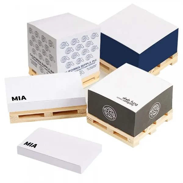 CUSTOMIZED STICKY MEMO PAD WITH WOODEN PALLET