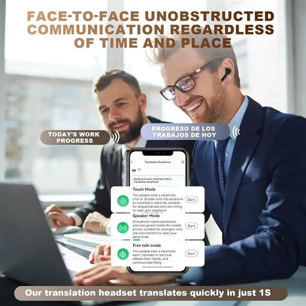 Two-Way Translation Earbuds Real Time with APP
