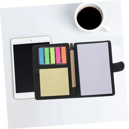 Kraft Cover Mini Memo Sticker Pen Holder Notepad