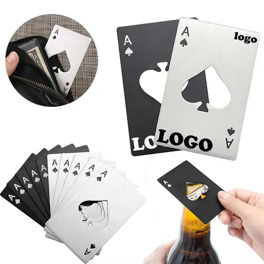 3 2/5'' Stainless steel poker bottle opener