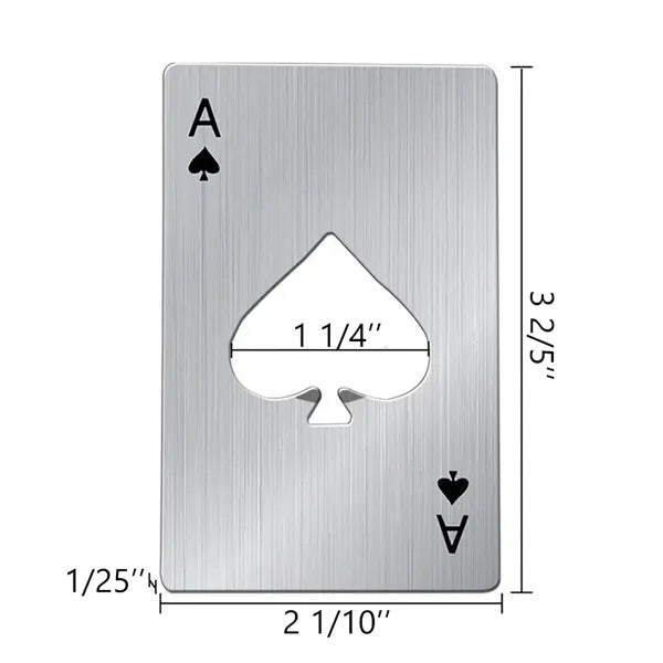 3 2/5'' Stainless steel poker bottle opener