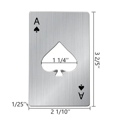 3 2/5'' Stainless steel poker bottle opener