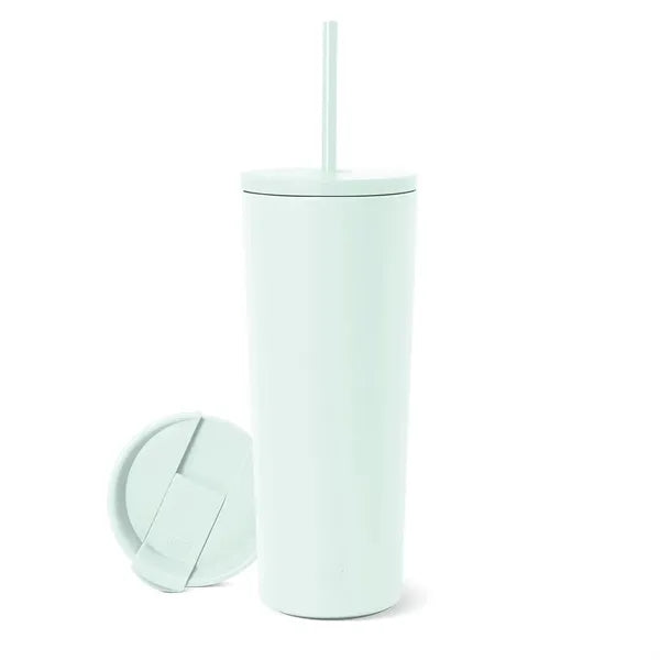 24oz Simple Insulated Tumbler with Lid Straw