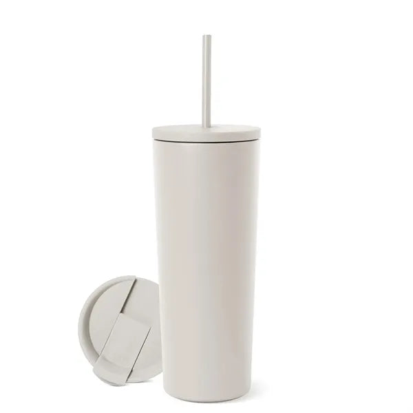 24oz Simple Insulated Tumbler with Lid Straw