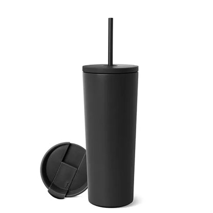 24oz Simple Insulated Tumbler with Lid Straw