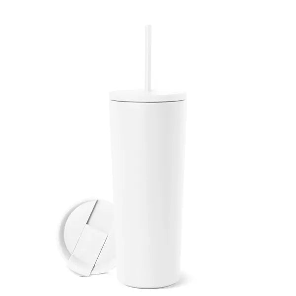 24oz Simple Insulated Tumbler with Lid Straw