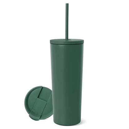 24oz Simple Insulated Tumbler with Lid Straw