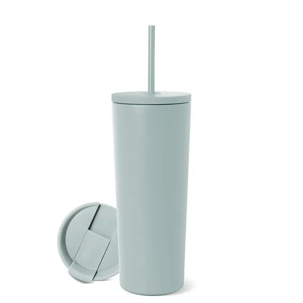 24oz Simple Insulated Tumbler with Lid Straw