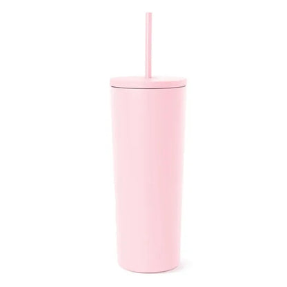 24oz Simple Insulated Tumbler with Lid Straw