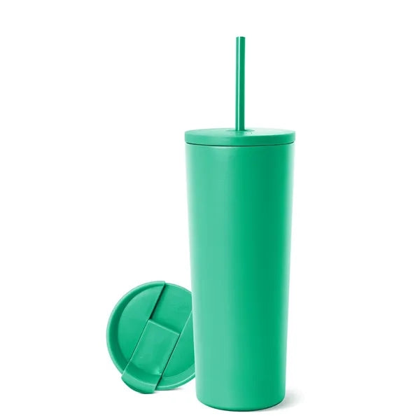 24oz Simple Insulated Tumbler with Lid Straw