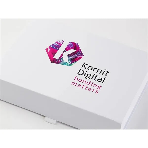 Custom White A4 Shallow Gift with Magnetic Lid - (Foldable)