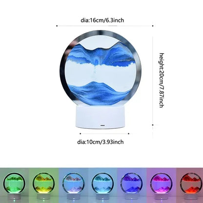 Moving Sand Art 3D Lamp