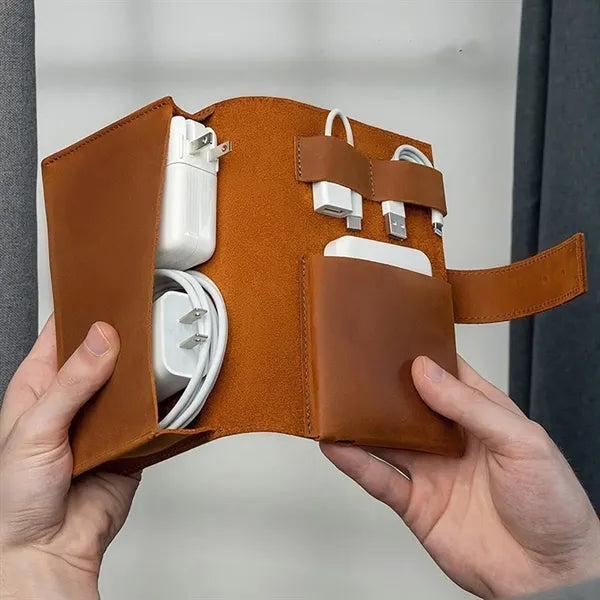 Leather Tech Cord Organizer