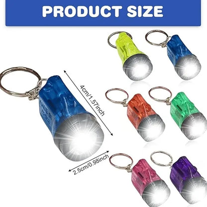 Mini Plastic Flashlight Keychain Pendant