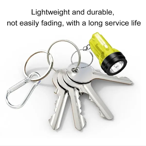 Mini Plastic Flashlight Keychain Pendant