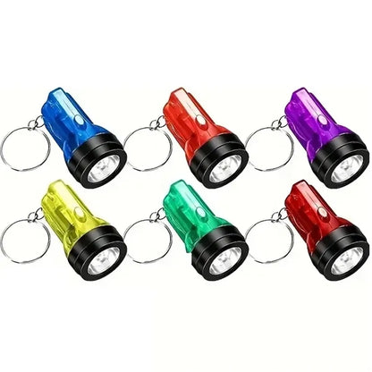 Mini Plastic Flashlight Keychain Pendant