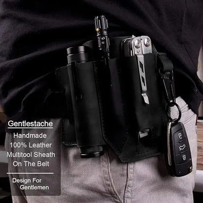 Sheath Belt Pocket Organizer Leather Pouch
