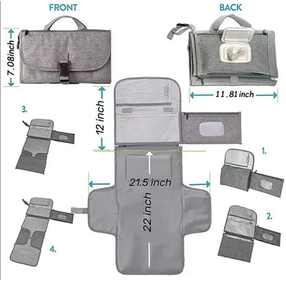 Portable Waterproof Baby Diaper Changing Pad Handbag
