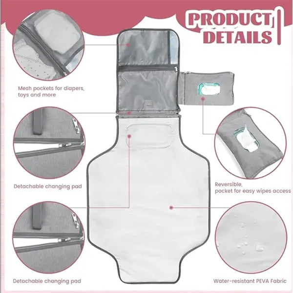 Portable Waterproof Baby Diaper Changing Pad Handbag