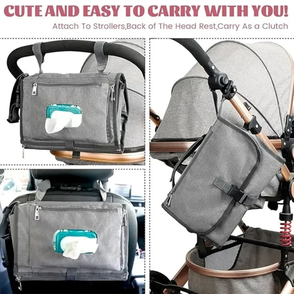 Portable Waterproof Baby Diaper Changing Pad Handbag