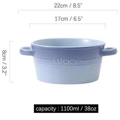 Ceramic Ramen Bowl With Handle