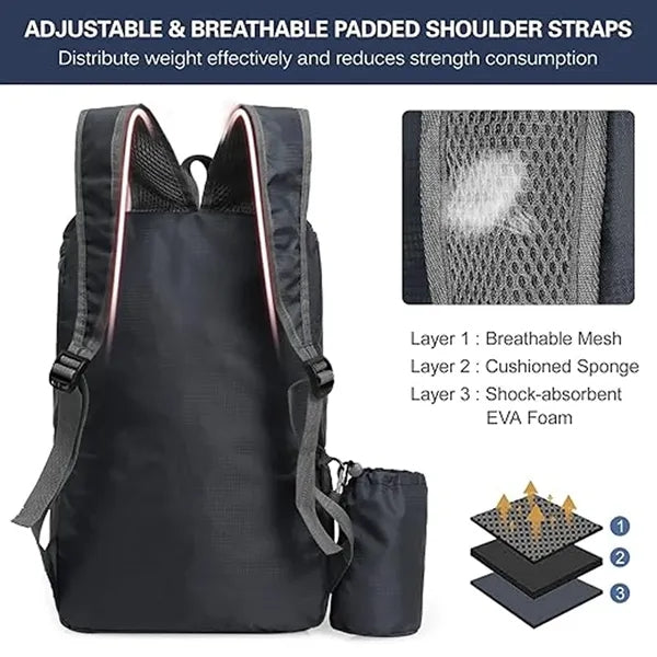 20L Lightweight And Travel Hiking Daypack Foldable Backpack