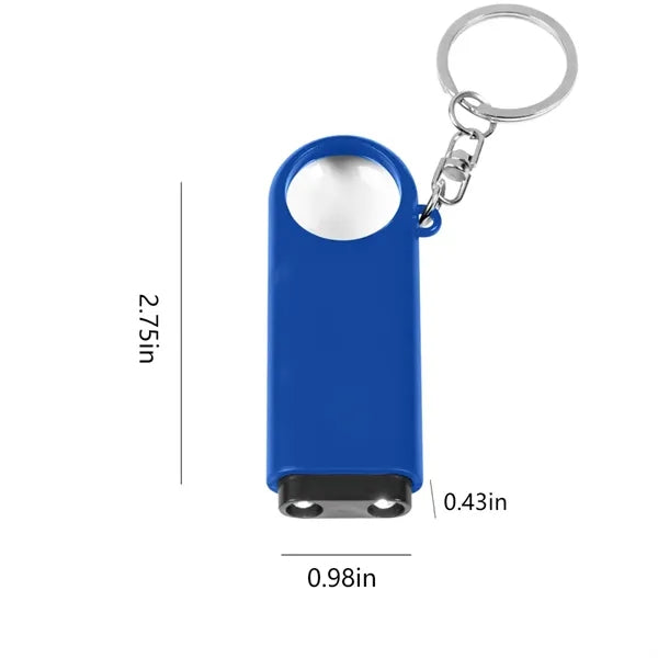Magnifier LED Light Key Chain
