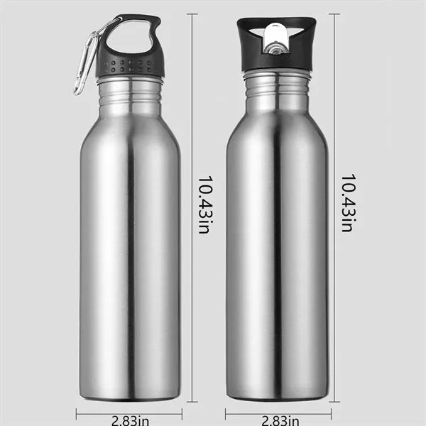 Stainless Steel Sports Bottle With Carabiner