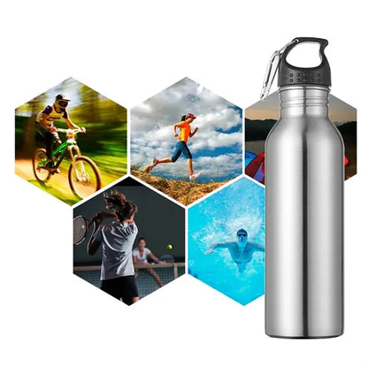 Stainless Steel Sports Bottle With Carabiner