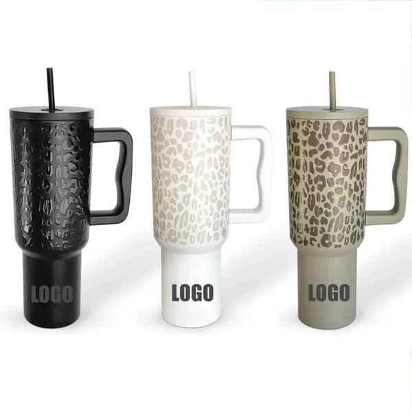 40 oz Tumbler with Handle and Straw Lid