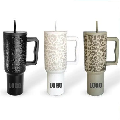 40 oz Tumbler with Handle and Straw Lid